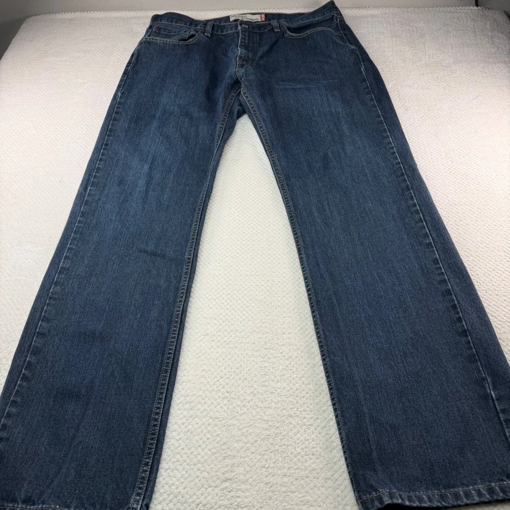 Levis 559 Relaxed Straight Jeans Mens 36x34 Dark Wash Denim Blue 100% Cotton